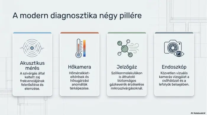 A műszeres csőtörés bemérés négy pillére